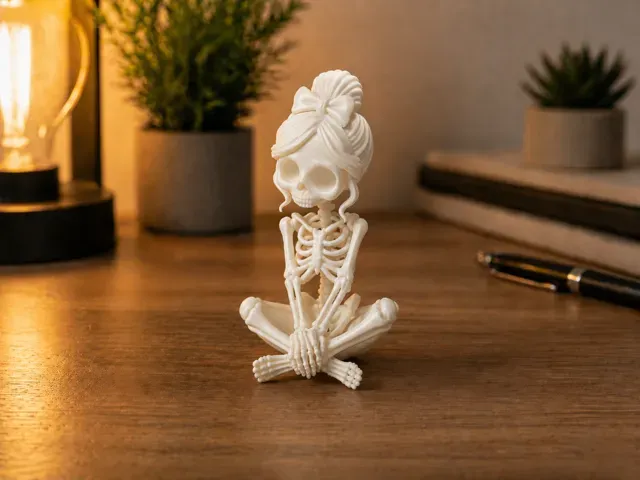 Sitting Skeleton Woman