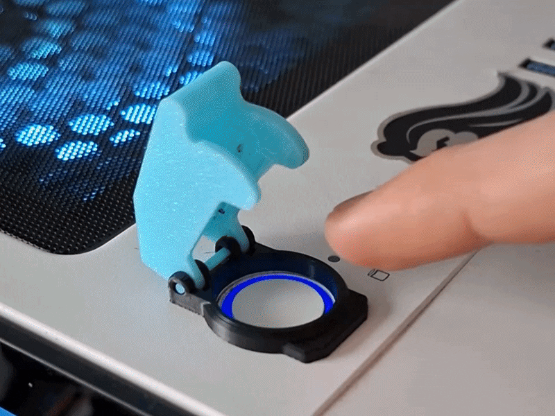 Fighter Jet PC Power Button Guard Cover