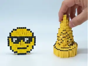 Pixel Art Cool Emoji - Slime Fidget Toy