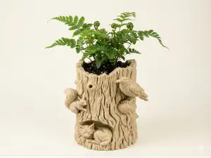 Woodland Sanctuary Tree Stump Planter