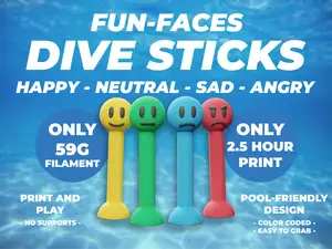 Fun-Faces Diving Toy Sticks