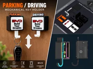 Parking / Driving Key Holder with Moving Mechanism