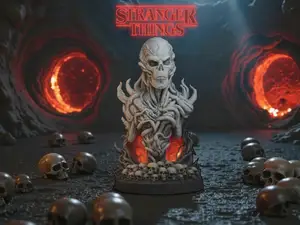 Vecna Bust inspired by Stranger things Display