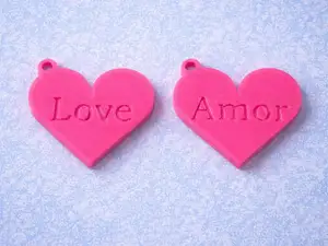 Valentine Heart Keychains Love & Amor