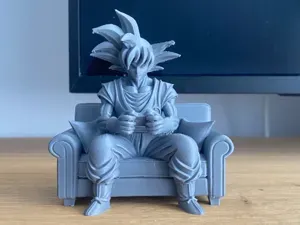 Son Goku – Chill Gamer on Couch - Dragonball Z