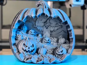 Haunted Pumpkin Patch Diorama - Halloween Decor