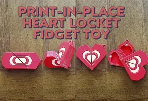 Print In Place Magnetic Heart Locket Fidget Toy