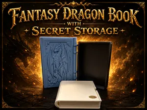 Fantasy Decor Dragon Book with Secret Storage