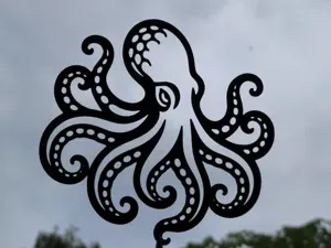 Elegant Octopus 2D Wall Art