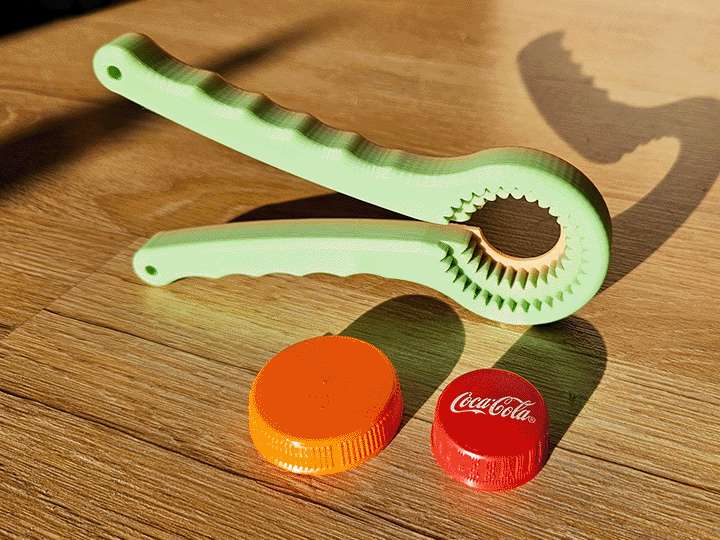 Ergonomic Bottle Cap Opener in Two Sizes