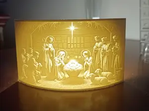 Presepe natalizio litofania