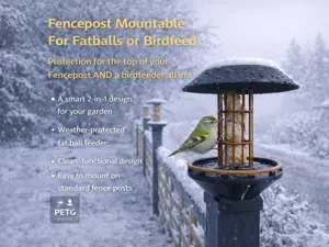 Birdfeeder as Fencepost Cap
