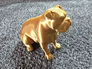 Sitting proud Bulldog model statue