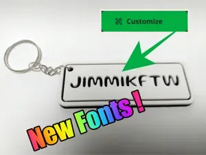 Customize Engraved Keychain-Rectangle v2 Generator