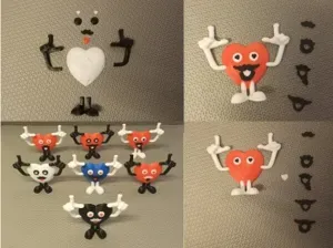 build a mr funny heart for photo or note holder
