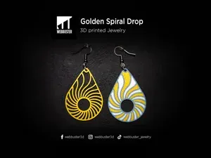 Golden Spiral Drop Earrings