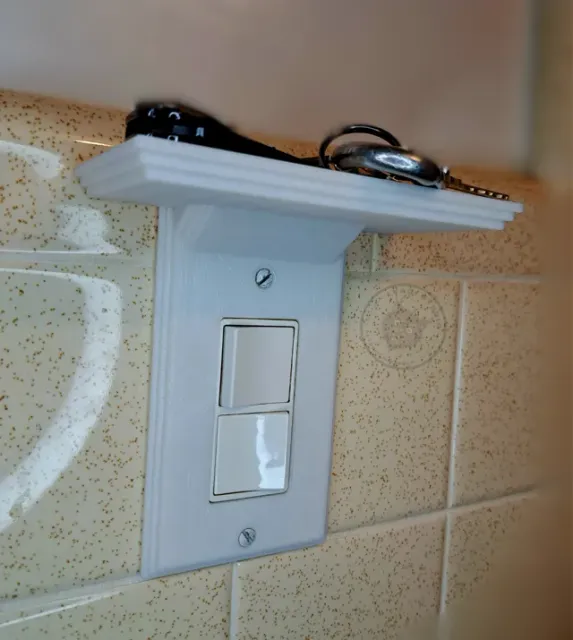 Light / Plug Outlet Wall Plate with built-in shelf — Фото 2 из 6
