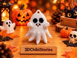 Cute Ghost Keychain – Halloween Ghost