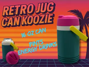 Retro Jug Can Koozie 16oz Can Size - Pints Monster