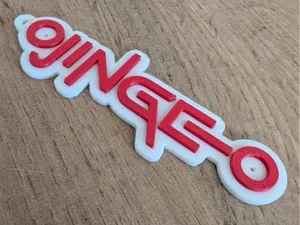 Squid game keychain - Customizable in OpenScad