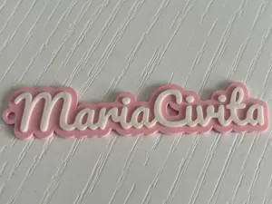 MariaCivita 3d printed name keychain personalized