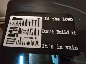 if The LORD don' t build it license plate.