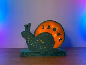 Celestial Snail Lantern / Cosmic Light-Up Booknook