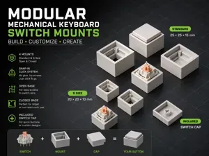 Modular DIY Mechanical Keyboard Switch Mounts