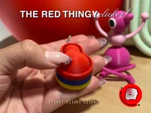 The Big Red Thingy Clicker- puzzle piece, plumbus