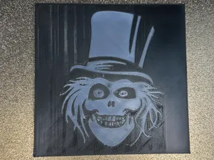 Glow in the Dark Square Hatbox Ghost Drink Coaster