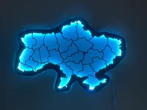 Map of Ukraine wall decoration