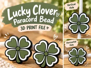 Lucky Clover Paracord Bead | 5mm Hole