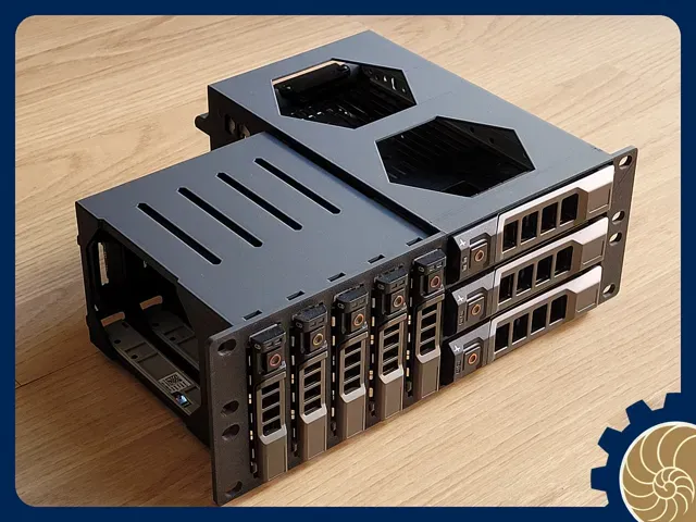 10 inch Rack 2U: 5x 2.5" + 3x 3.5" HDD - HOT SWAP! — Image 2 of 17