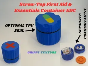 Screw‑Top First Aid & Essentials Container edc