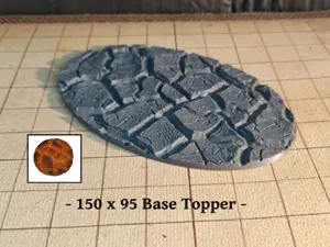 150 x 95 mm Lava / Deep Cracked Mud Base Topper