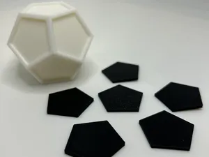 D12 Dodecahedron Die with Engravable Inlays + Jig