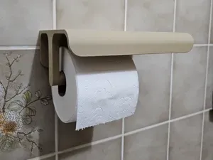 Toilet Paper Holder with Large Phone Shelf
