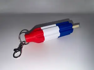 Bomb Pop Chapstick Holder Keychain