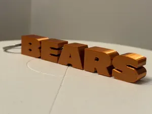 Chicago Bears 3D Text Keychain