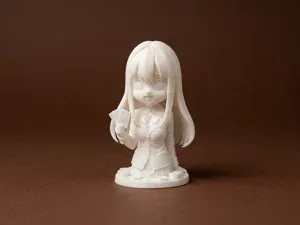 Chibi Anime Card Player 3D Model