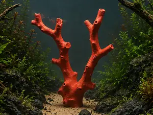 Corallium Rubrum Coral Branch #1 - Aquarium Decor