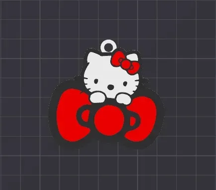 cute hello kitty keychain / necklace charm (free for commercial use)
