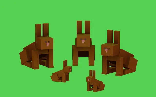 Minecraft Easter bunny — Фото 8 из 11