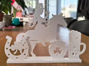 St. Patrick’s Day crafted silhouette decoration
