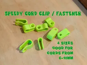 Speedy Cord Clip/Fastener (For 6-10mm Cord/Cable)