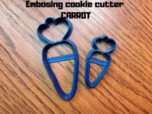 Embossing cookie cutter CARROT (2 sizes)