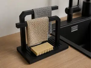 Sink Organizer with Cloth Holder and Drip Tray