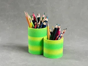 Dual Pencil Holder – Tall & Short Organizer