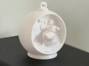 Capybara Christmas Ornament in Snow