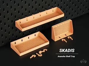 Skadis Shelf Tray - Asanoha Pegboard Organizer